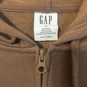 GAP Tan Full-Zip Hoodie